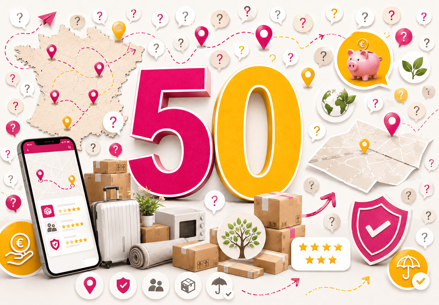50 questions sur le cotransportage et le transport de colis entre particuliers en France.