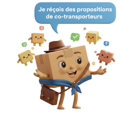 Utilisateur qui choisit un co-transporteur sur son smartphone pour une livraison entre particuliers