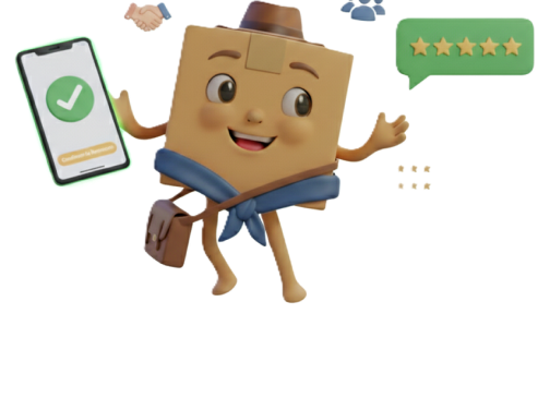 Expéditeur confirmant la réception du colis sur son téléphone via l’application Delivyou